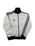 (M-L) Vintage Adidas Deutschland Trainingsjacke in weiß