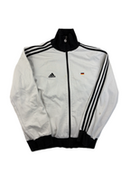 (M-L) Vintage Adidas Deutschland Trainingsjacke in weiß